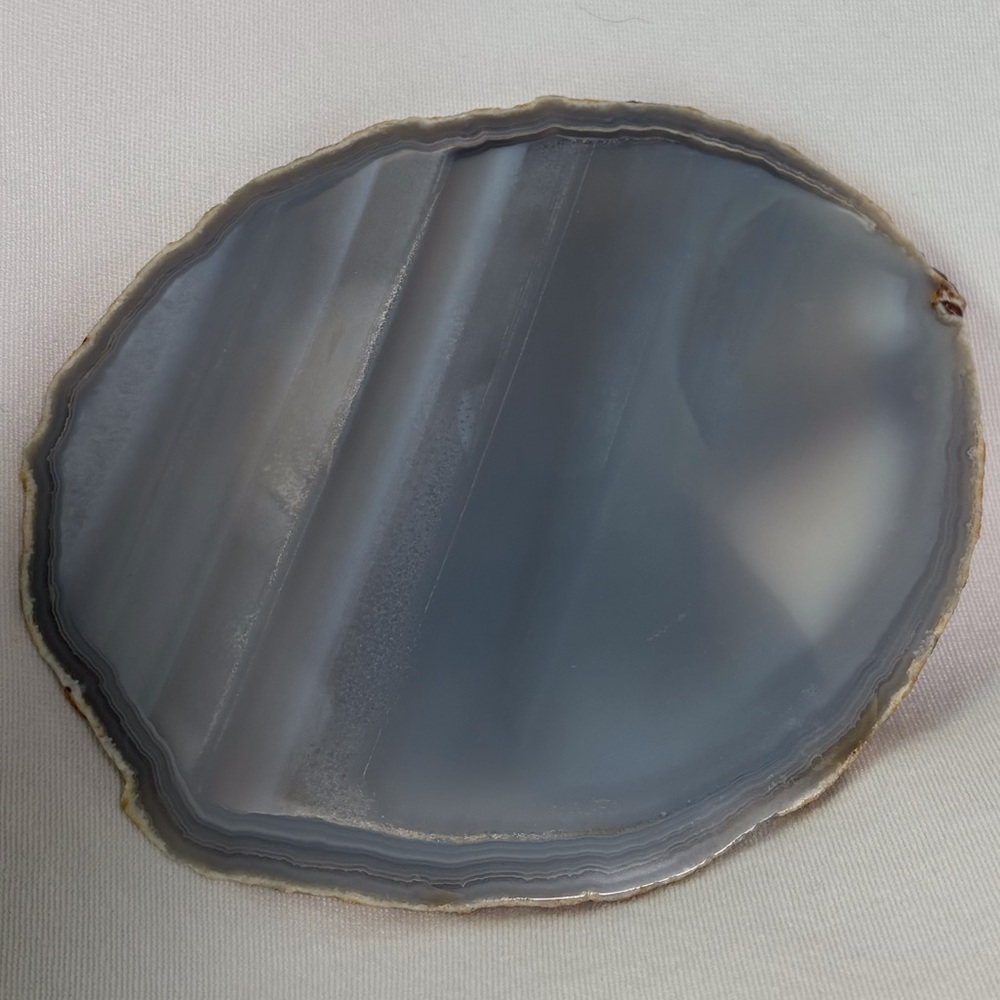 Gray, Tan and White Polished Agate Coasters - Set of 6 - Picture 2 of 15